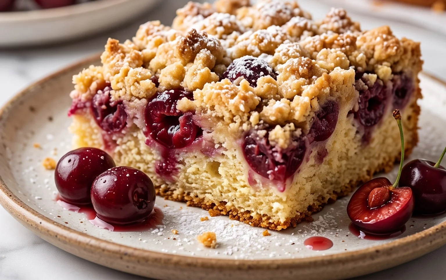 Kirsch Extract-Streusel-Kuchen