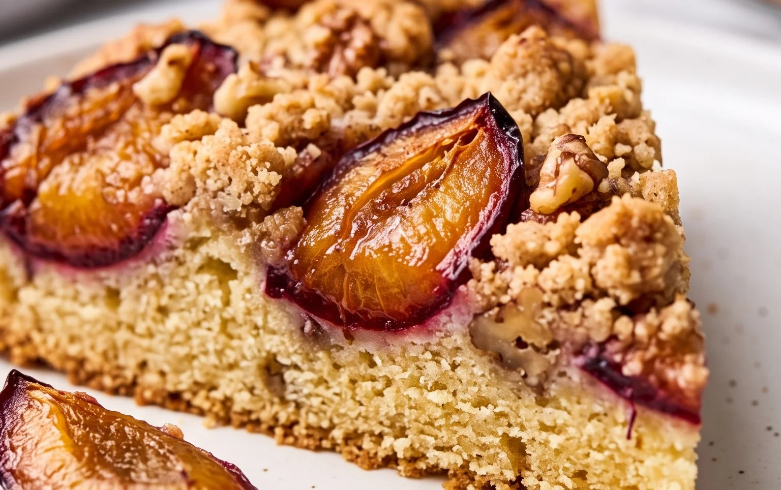 Walnuss-Zwetschgenkuchen mit Zimt-Streuseln