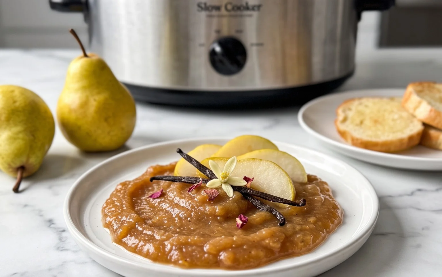 Slow Cooker Vanille-Birnen-Butter: Cremig & Einfach